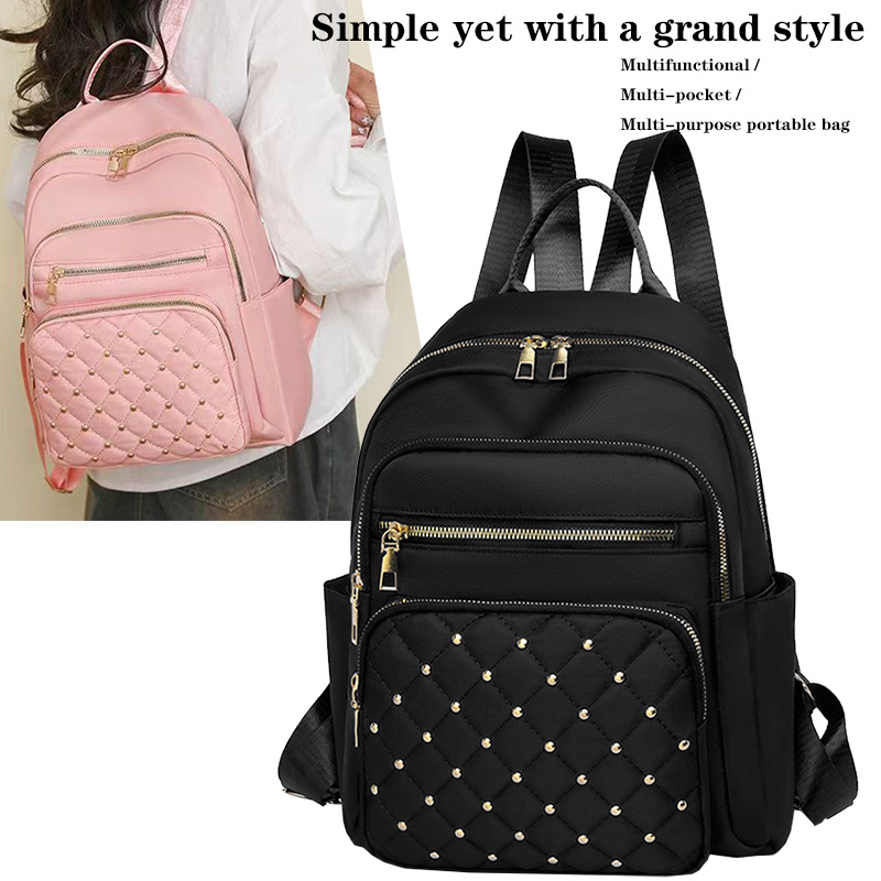 日常着用に適した柔らかい生地の女性用バックパック、サイドポケ - Canvas Backpack Casual のレビューと価格